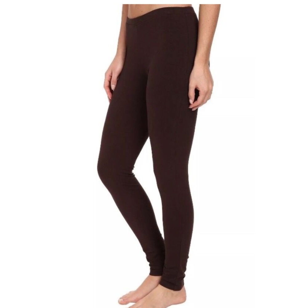 🦋NWT HUE Seamless Footless Cotton Leggings Brown - Picture 2 of 3